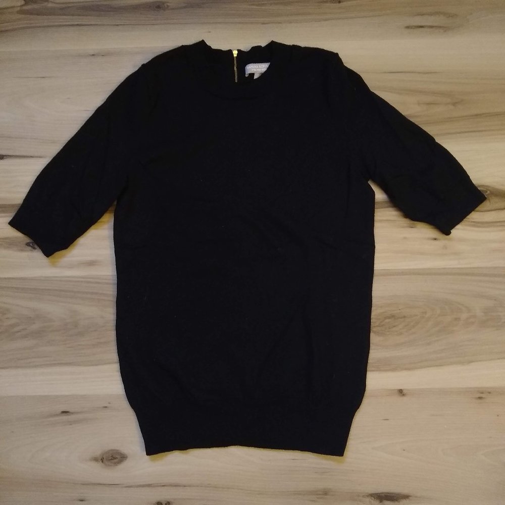 EUC Banana Republic Merino Wool Back Zip Sweater S